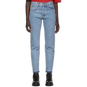 Helmut Lang 100% Cotton Crop Straight Leg Jeans 28